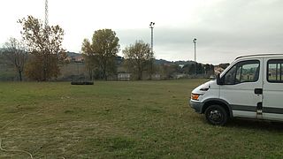 Le prime immagini dell'inizio dei lavori al campo sportivo di Mombaroccio.