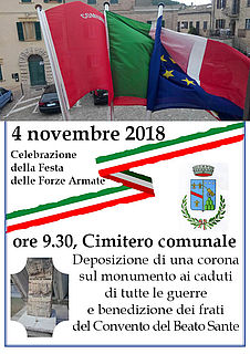 Fra Renato Martino, Padre Guardiano del Convento del Beato Sante, il M.llo Alfonso Petroselli, Comandante della Stazione dei Carabinieri di Mombaroccio, Mauro Ferri, Vicesindaco di Mombaroccio, Franco Generali, Coordinatore del Presidio di Polizia Locale di Mombaroccio.
